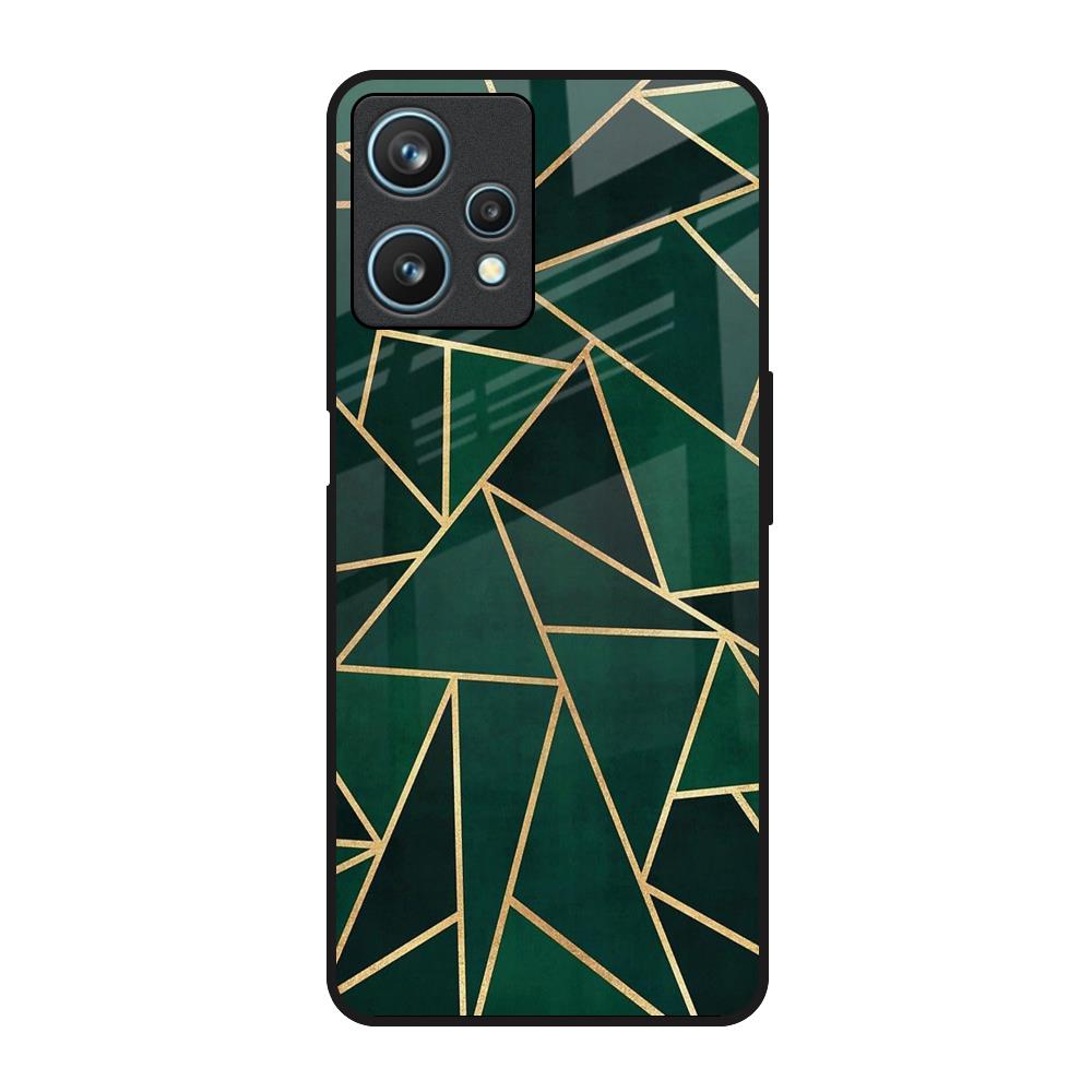 Abstract Green Realme 9 Pro 5G Glass Back Cover Online