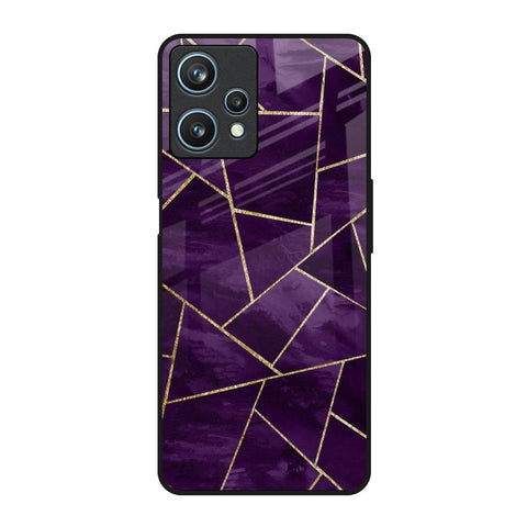 Geometric Purple Realme 9 Pro 5G Glass Back Cover Online