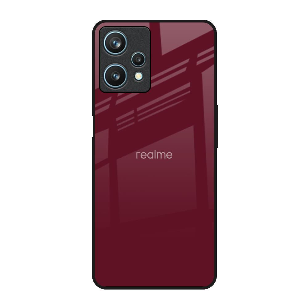 Classic Burgundy Realme 9 Pro 5G Glass Back Cover Online
