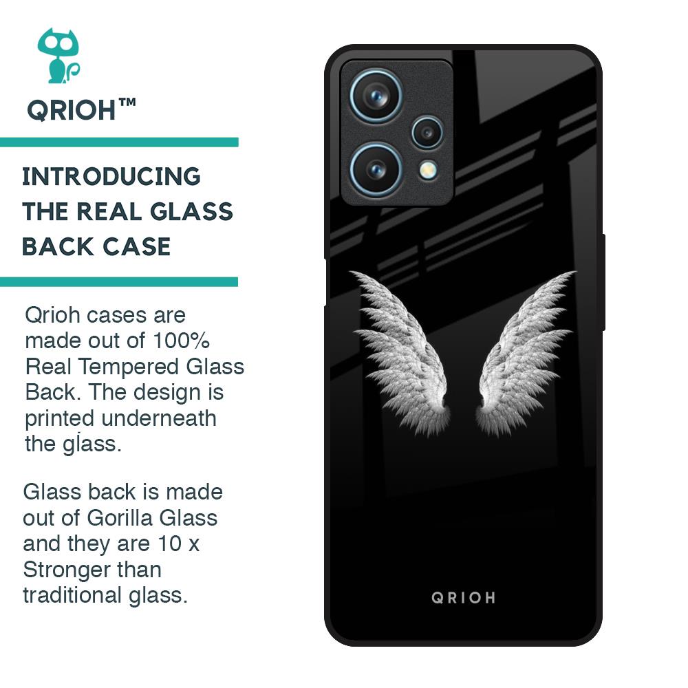 White Angel Wings Glass Case for Realme 9 Pro 5G