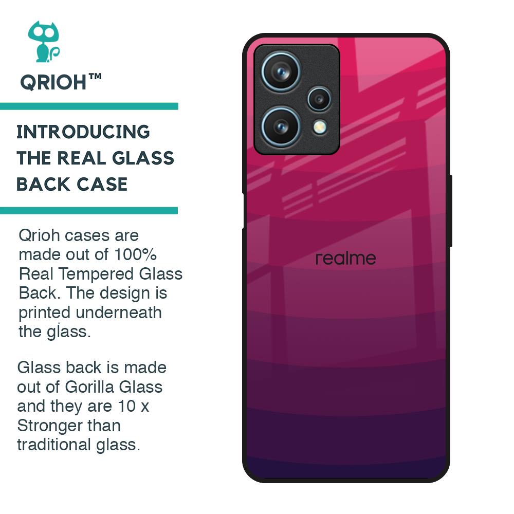 Wavy Pink Pattern Glass Case for Realme 9 Pro 5G