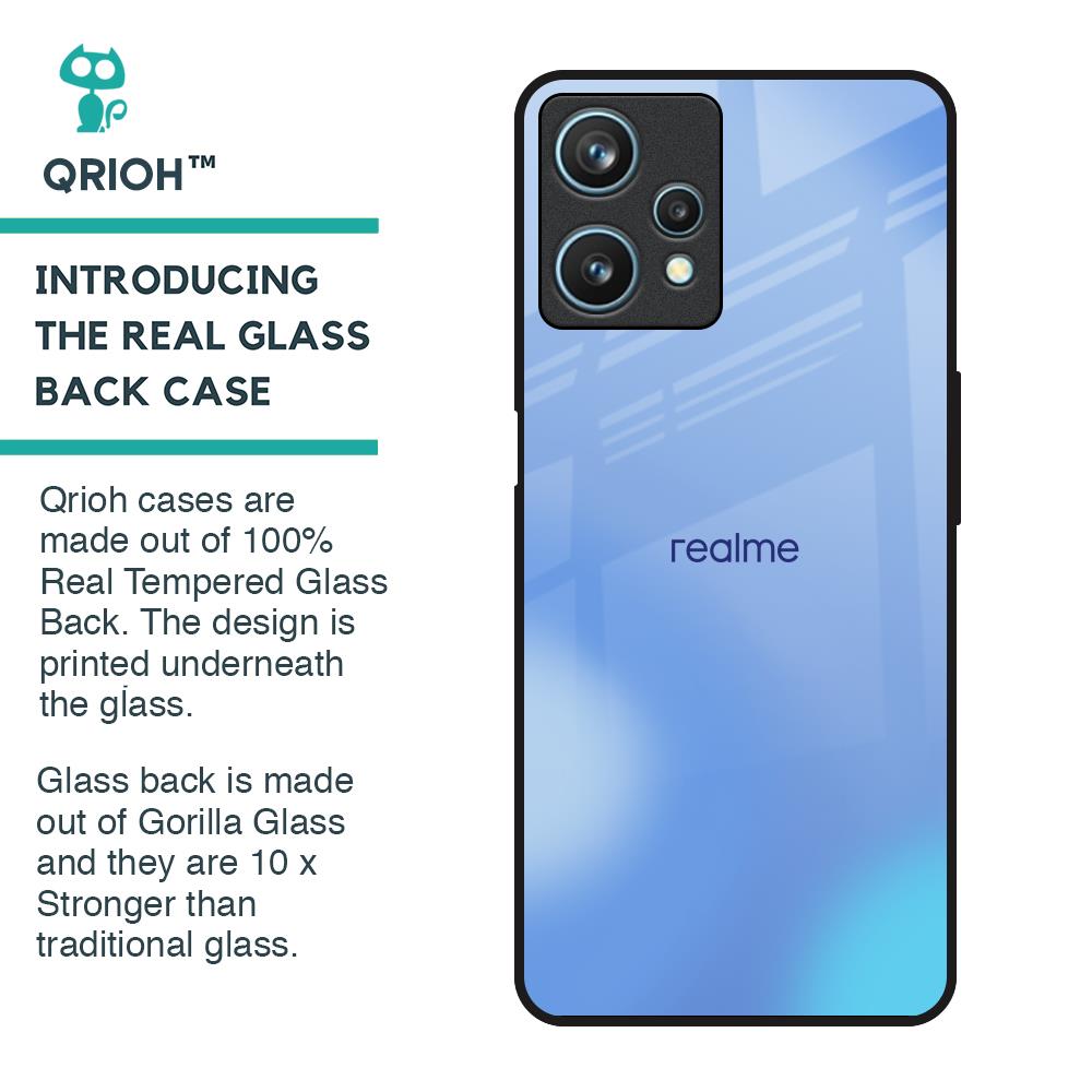 Vibrant Blue Texture Glass Case for Realme 9 Pro 5G