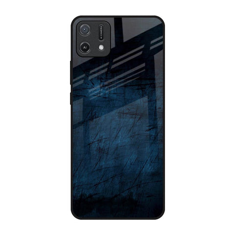 Dark Blue Grunge Oppo A16K Glass Back Cover Online