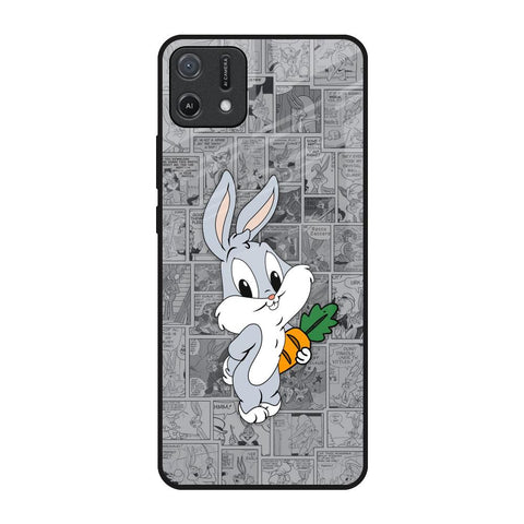 Cute Baby Bunny Oppo A16K Glass Back Cover Online