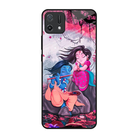 Radha Krishna Art Oppo A16K Glass Back Cover Online