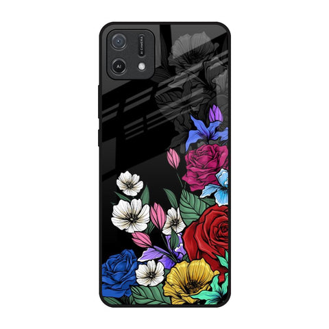Rose Flower Bunch Art Oppo A16K Glass Back Cover Online
