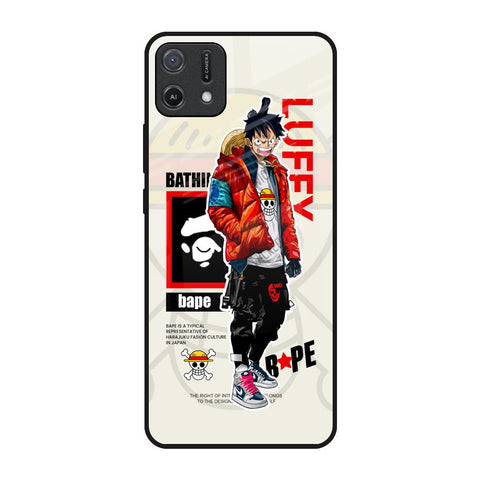 Bape Luffy Oppo A16K Glass Back Cover Online