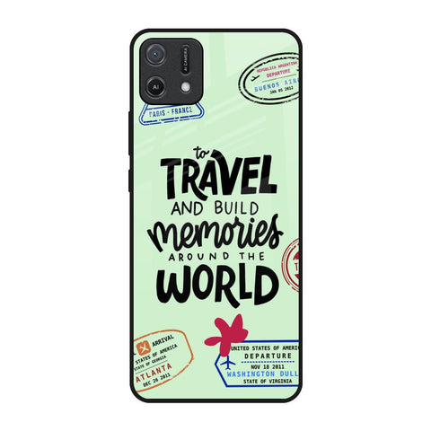 Travel Stamps Oppo A16K Glass Back Cover Online