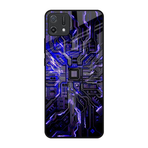 Techno Color Pattern Oppo A16K Glass Back Cover Online