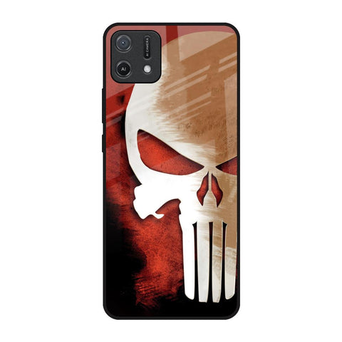 Red Skull Oppo A16K Glass Back Cover Online