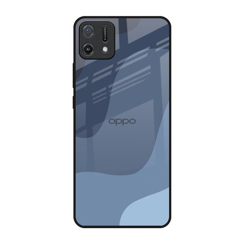 Navy Blue Ombre Oppo A16K Glass Back Cover Online