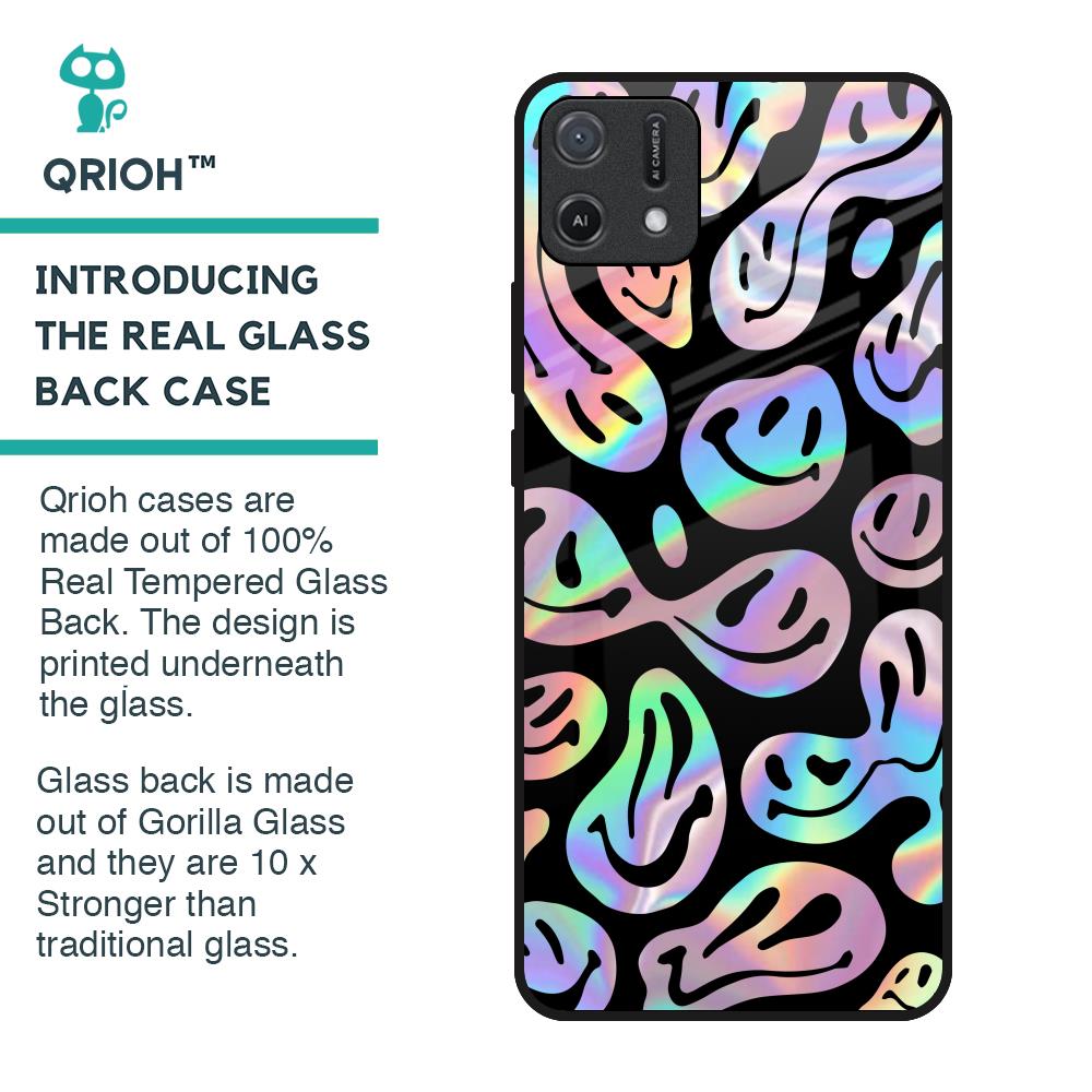 Acid Smile Glass Case for Oppo A16K