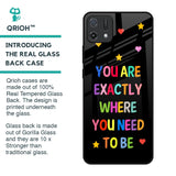 Magical Words Glass Case for Oppo A16K