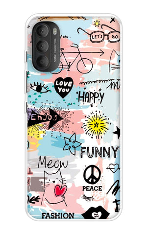 Happy Doodle Motorola Moto G71 5G Back Cover