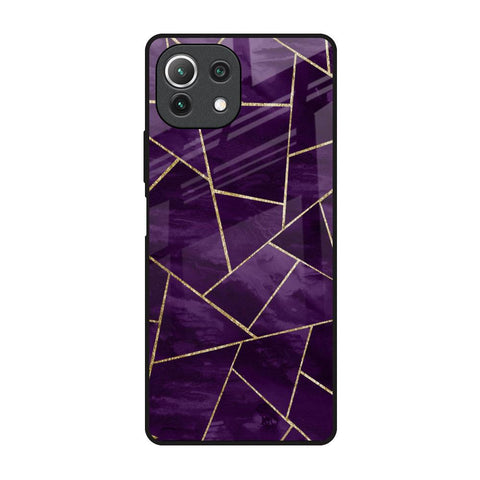 Geometric Purple Mi 11 Lite NE 5G Glass Back Cover Online