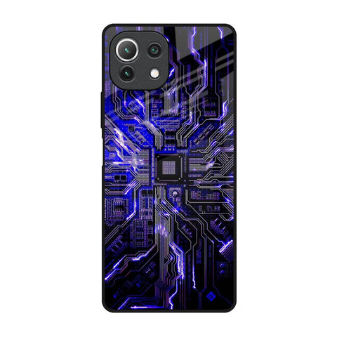 Techno Color Pattern Mi 11 Lite NE 5G Glass Back Cover Online