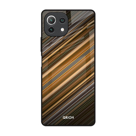 Diagonal Slash Pattern Mi 11 Lite NE 5G Glass Back Cover Online