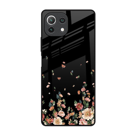 Floating Floral Print Mi 11 Lite NE 5G Glass Back Cover Online