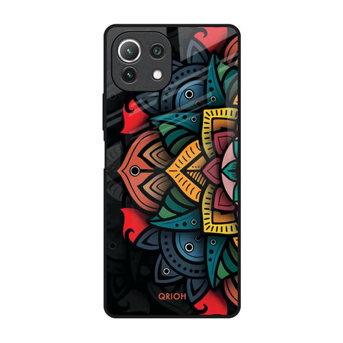 Retro Gorgeous Flower Mi 11 Lite NE 5G Glass Back Cover Online