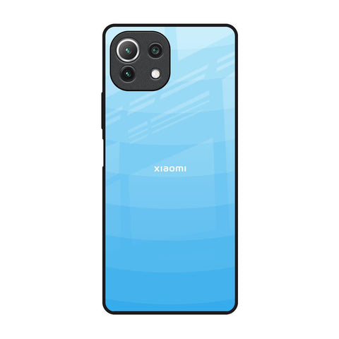 Wavy Blue Pattern Mi 11 Lite NE 5G Glass Back Cover Online