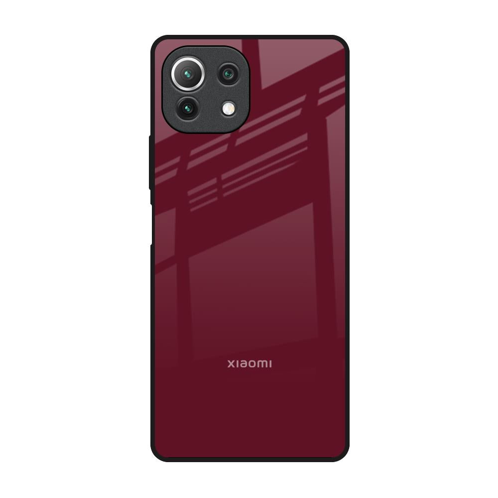 Classic Burgundy Mi 11 Lite NE 5G Glass Back Cover Online