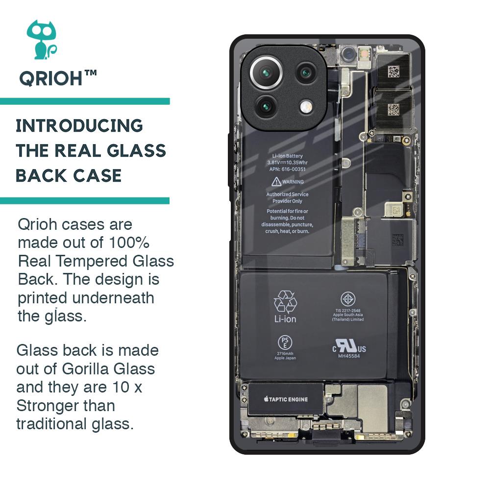 Skeleton Inside Glass Case for Mi 11 Lite NE 5G