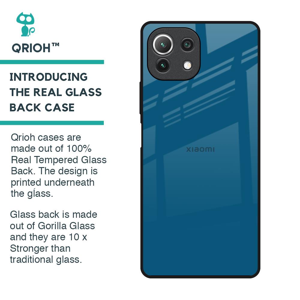 Cobalt Blue Glass Case for Mi 11 Lite NE 5G