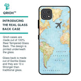 Travel Map Glass Case for Samsung Galaxy F42 5G