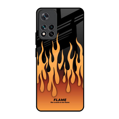 Fire Flame Mi 11i HyperCharge Glass Back Cover Online