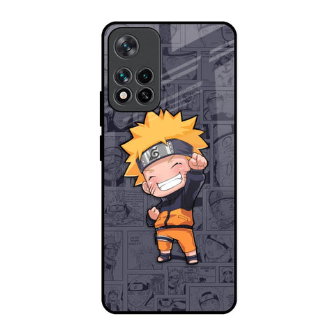 Orange Chubby Mi 11i HyperCharge Glass Back Cover Online