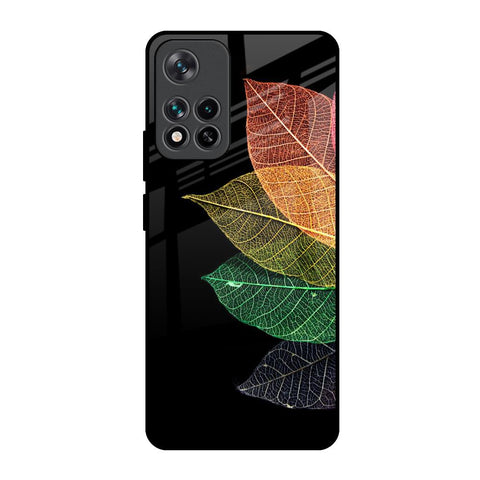 Colorful Leaves Mi 11i HyperCharge Glass Back Cover Online