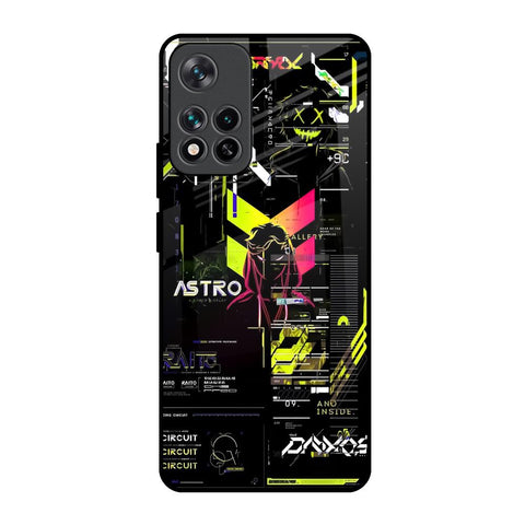 Astro Glitch Mi 11i HyperCharge Glass Back Cover Online