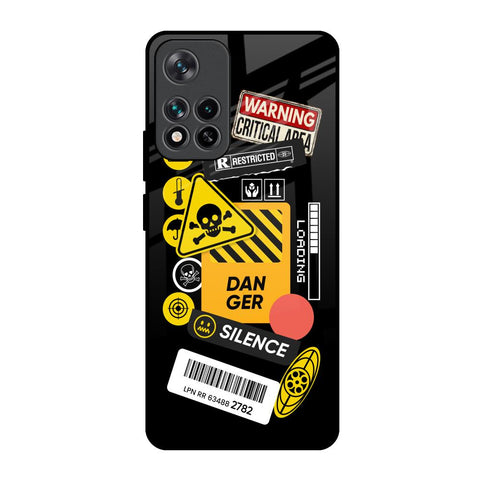 Danger Signs Mi 11i HyperCharge Glass Back Cover Online