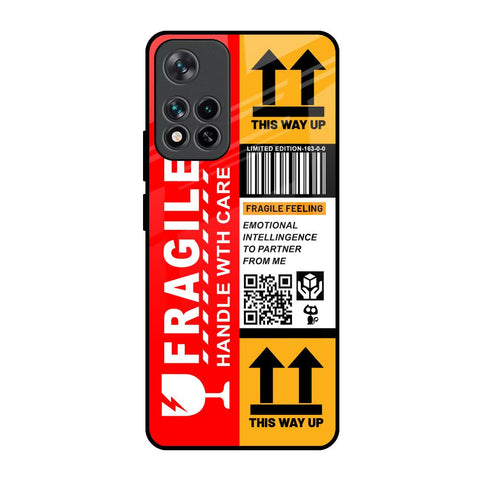 Handle With Care Mi 11i HyperCharge Glass Back Cover Online