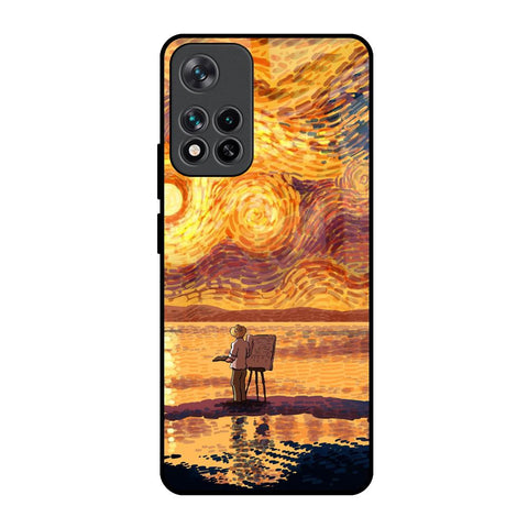 Sunset Vincent Mi 11i HyperCharge Glass Back Cover Online