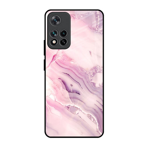 Diamond Pink Gradient Mi 11i HyperCharge Glass Back Cover Online