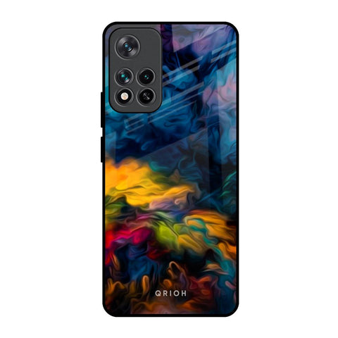 Multicolor Oil Painting Mi 11i HyperCharge Glass Back Cover Online