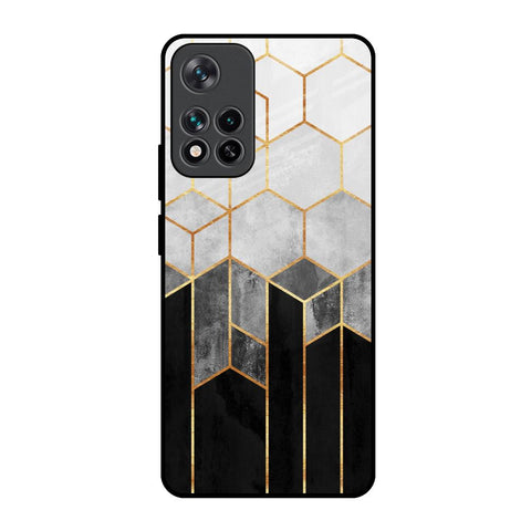 Tricolor Pattern Mi 11i HyperCharge Glass Back Cover Online