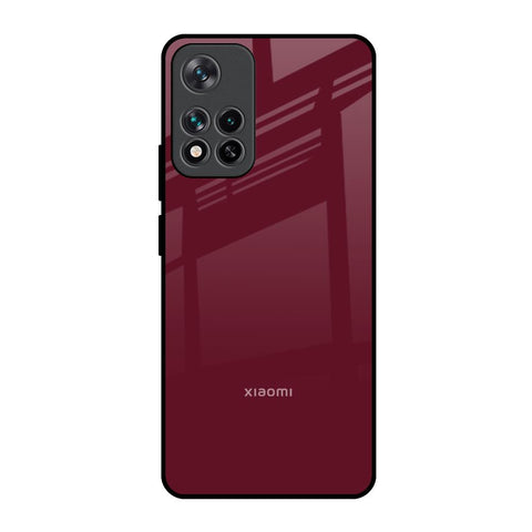 Classic Burgundy Mi 11i HyperCharge Glass Back Cover Online