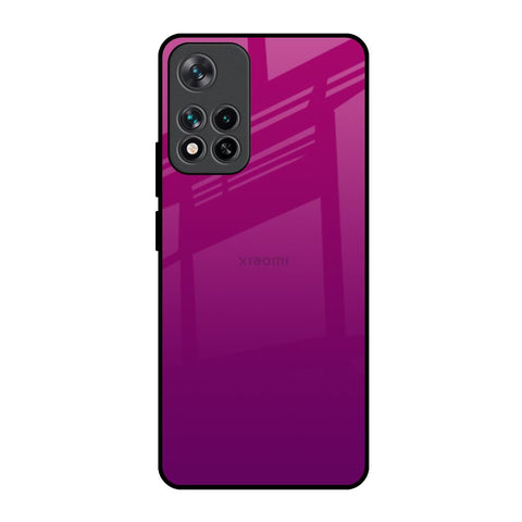 Magenta Gradient Mi 11i HyperCharge Glass Back Cover Online