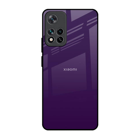 Dark Purple Mi 11i HyperCharge Glass Back Cover Online