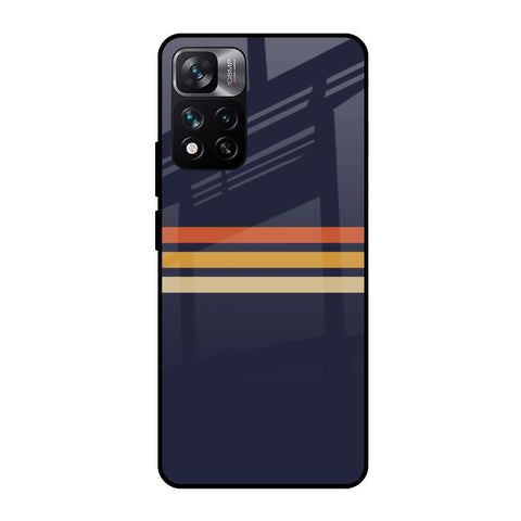 Tricolor Stripes Mi 11i HyperCharge Glass Cases & Covers Online