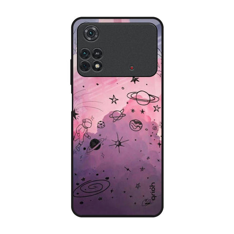 Space Doodles Poco M4 Pro Glass Back Cover Online