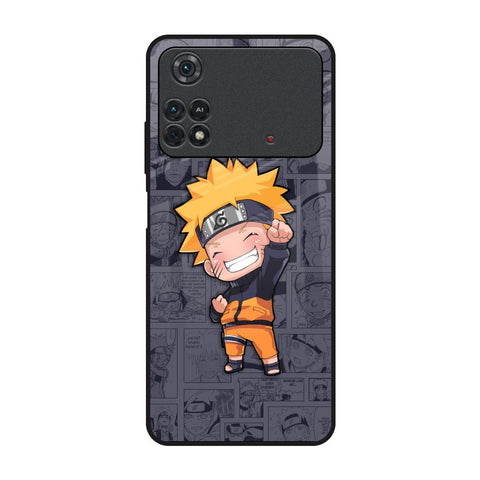 Orange Chubby Poco M4 Pro Glass Back Cover Online