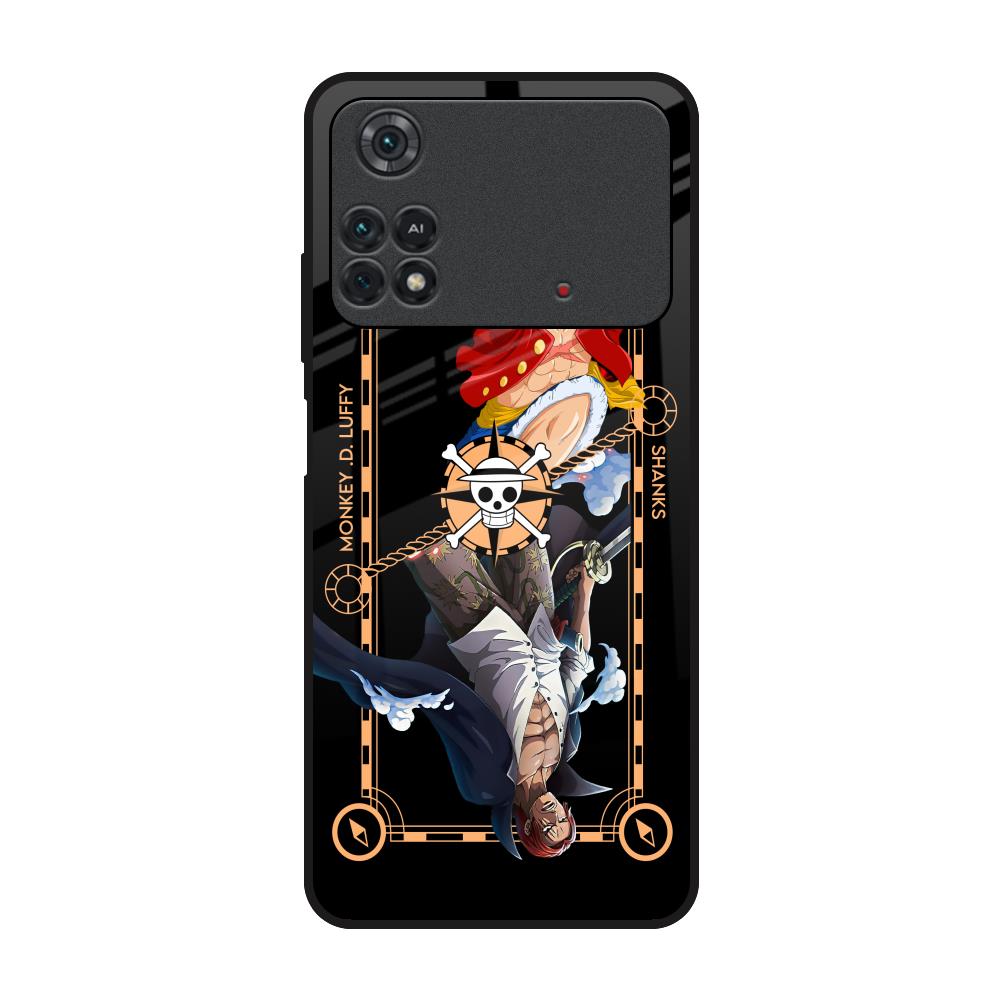 Shanks & Luffy Poco M4 Pro Glass Back Cover Online