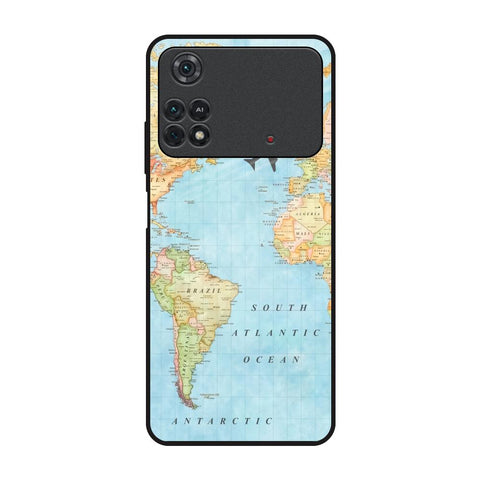 Travel Map Poco M4 Pro Glass Back Cover Online