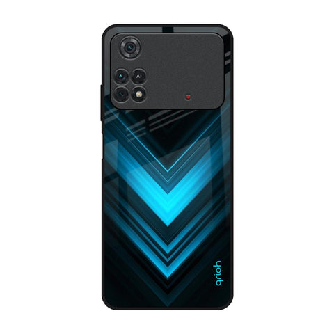 Vertical Blue Arrow Poco M4 Pro Glass Back Cover Online