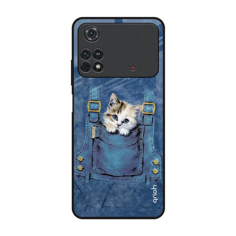 Kitty In Pocket Poco M4 Pro Glass Back Cover Online