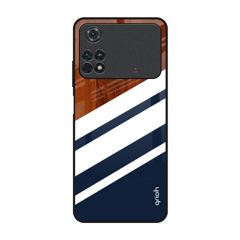 Bold Stripes Poco M4 Pro Glass Back Cover Online