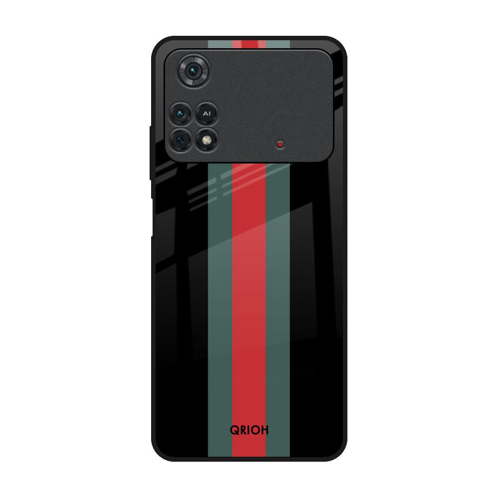 Vertical Stripes Poco M4 Pro Glass Back Cover Online